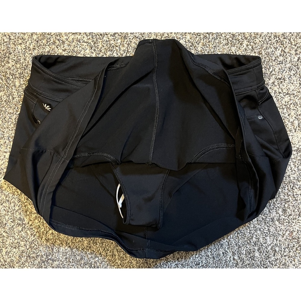 Athleta Skort Womens Medium Tall Black Athletic Running Walking Stretch Pockets‎ - Picture 2 of 8